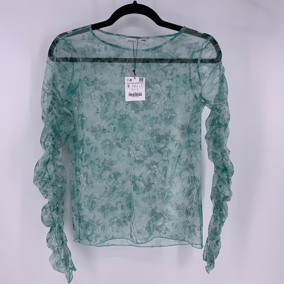 zara sheer shirt